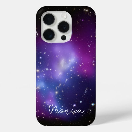 Personalized Purple Galaxy Celestial Photo iPhone 15 Pro Case