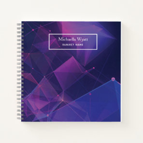 Personalized Purple Geometric Simple Modern Notebook