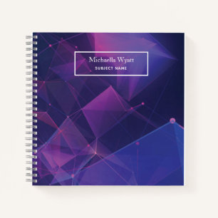 Personalized Purple Geometric Simple Modern Notebook