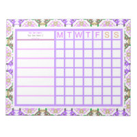 Personalized Purple Girly Weekly Planner Organizer