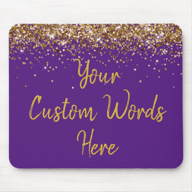 Personalized Purple Gold Assistant Birthday Gift Mouse Pad (Front)
