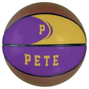 Personalized Purple Gold Custom Basketball
