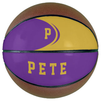 Personalized Purple Gold Custom Basketball
