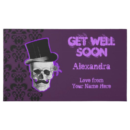Personalized purple gothic get well assorted chocolates (Front)