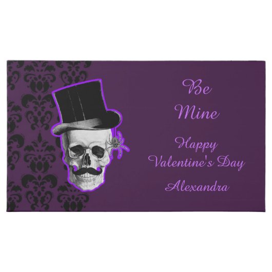 Personalized purple gothic valentines day assorted chocolates (Front)