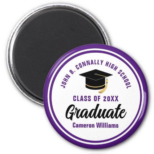 Personalized Purple Graduate 2024 Graduation Party Magnet
