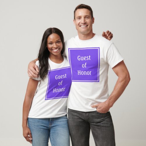 Personalized Purple Guest of Honor T_Shirt