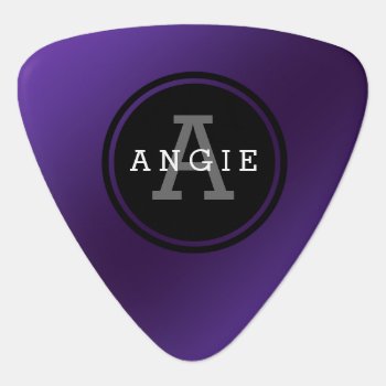 Personalized Purple Guitar Pick by MonogramGalleryGifts at Zazzle
