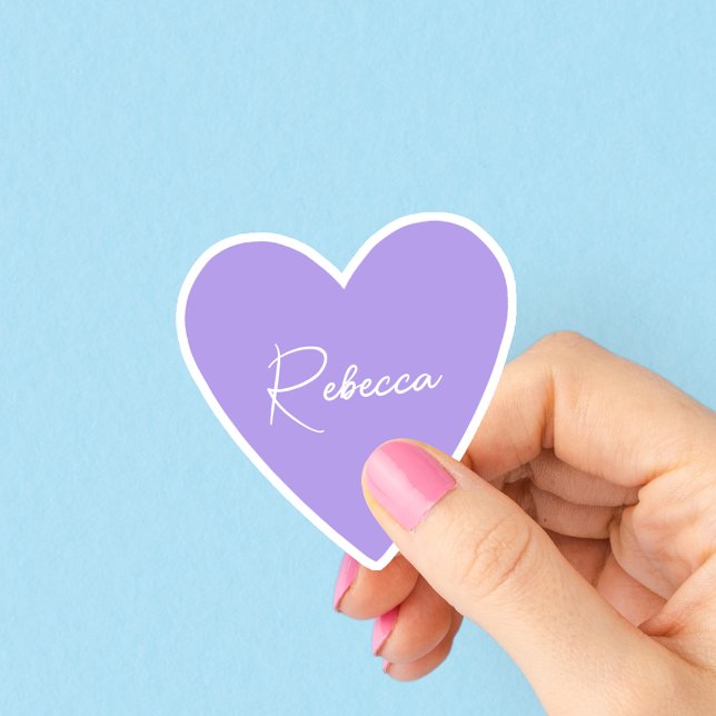 Personalized Purple Heart Sticker (Creator Uploaded)