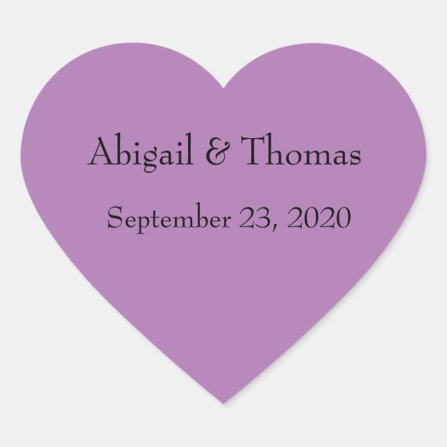 Personalized Purple Heart Stickers (Front)