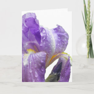 Personalized Purple Iris Mother's Day Card