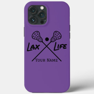 Personalized Purple LAX (Lacrosse) Life iPhone 13 Pro Max Case