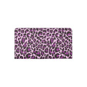 Personalized Purple Leopard Print Glitter Checkbook Cover (Back)