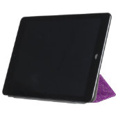 Personalized Purple Leopard Print Glitter iPad Air Cover (Folded)