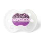 Personalized Purple Leopard Print Glitter