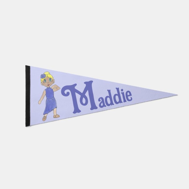Personalized Purple Lyrical Dance Dancer Recital  Pennant Flag (Front)