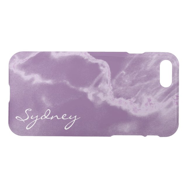 Personalized Purple Marble iPhone 7 Case (Back Horizontal)