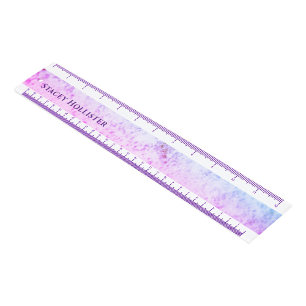 Personalized Purple Marbled Ruler