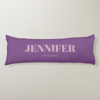 Personalized purple Name Body Pillow