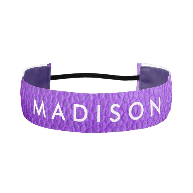 Personalized Purple Non Slip Headband for Girls (Front)