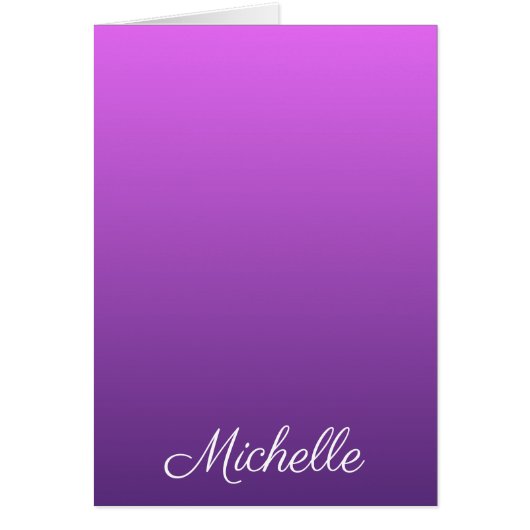 Personalized purple ombre cards (Front)