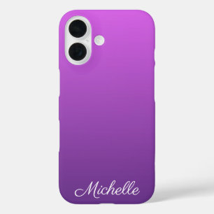 Personalized purple ombre iPhone 16 case