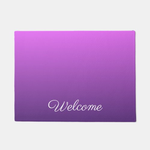 Personalized purple ombre doormat
