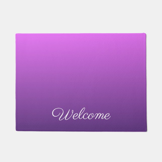 Personalized purple ombre doormat (Front)