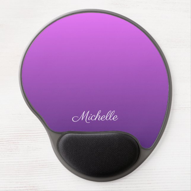 Personalized purple ombre gel mouse pad (Front)