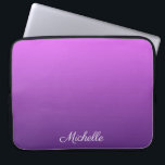 Personalized purple ombre laptop sleeve<br><div class="desc">Personalized purple ombre</div>