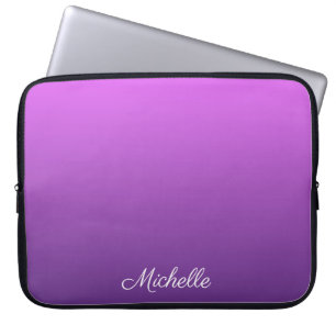 Personalized purple ombre laptop sleeve