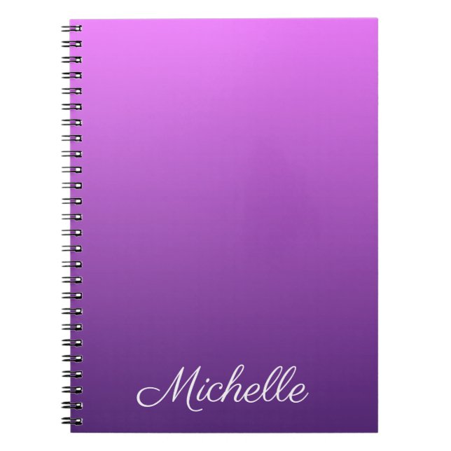 Personalized purple ombre notebook (Front)