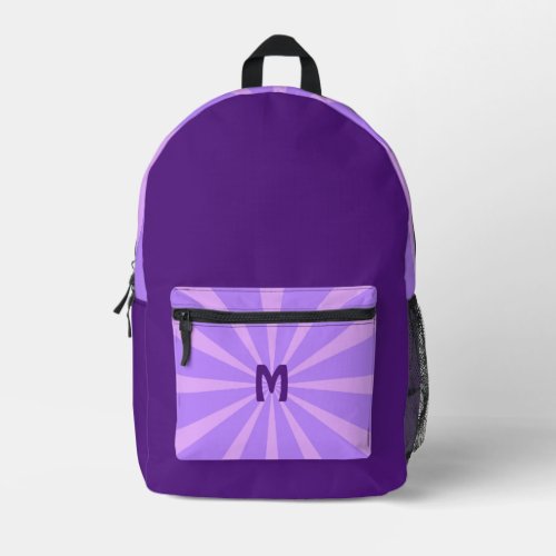 Personalized purple optical illusion modern printed backpack