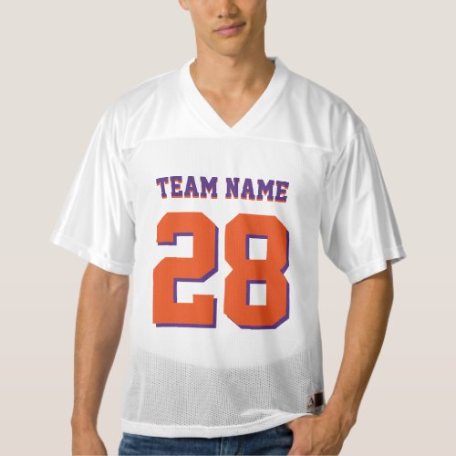 Personalized Purple Orange Football Sports Jersey