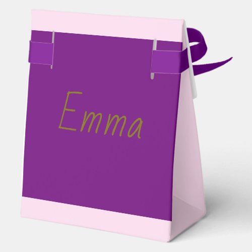 Personalized Purple Party Favor Box | Custom Name