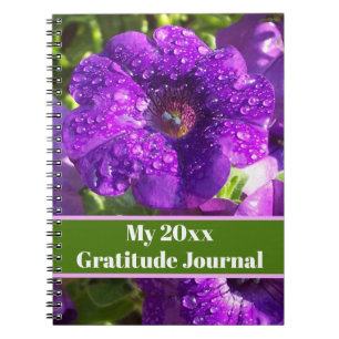 Personalized Purple Petunias Journal Notebook