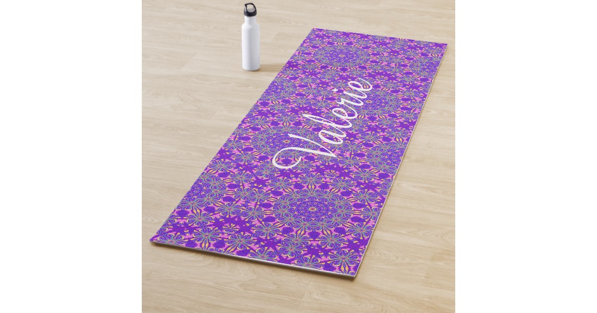 Purple Namaste Mandala Yoga Mat, Yoga Mat, Yoga Accessories