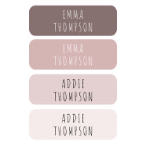 Personalized Purple Pink Peach Skin Girly Clothing Kids' Labels