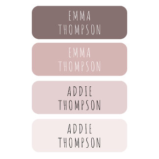 Personalized Purple Pink Peach Skin Girly Clothing Kids' Labels