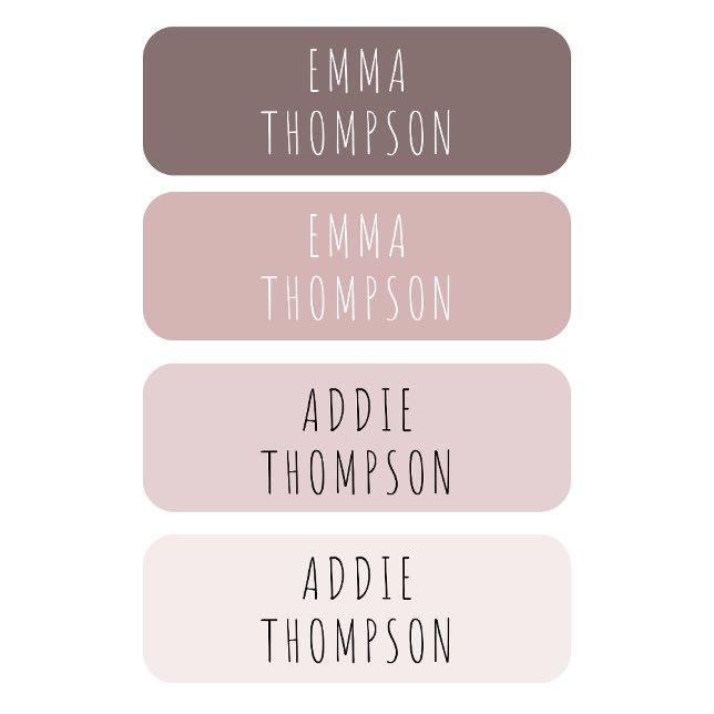 Personalized Purple Pink Peach Skin Girly Clothing Kids' Labels (Creator Uploaded)