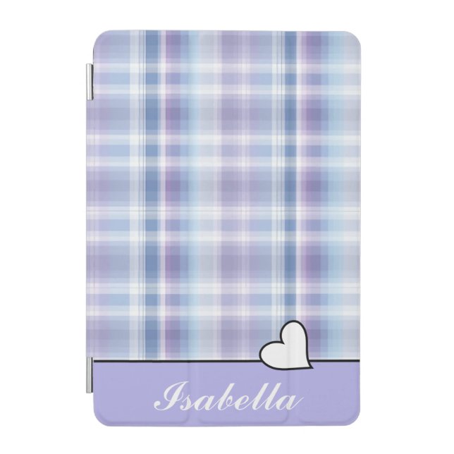 Personalized Purple Plaid Galaxy S5 Wallet Case (Front)
