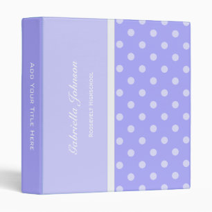 Personalized: Purple Polka-dot Binder 2