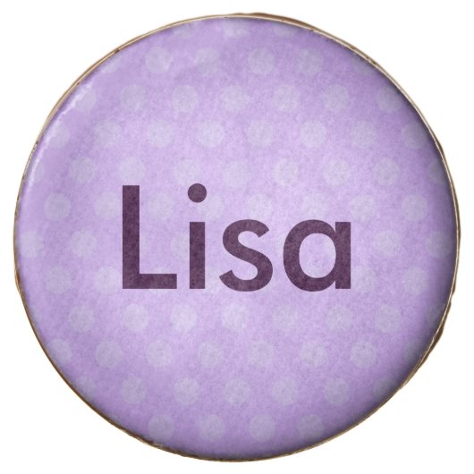 Personalized Purple Polka Dot Oreo Cookies (Front)