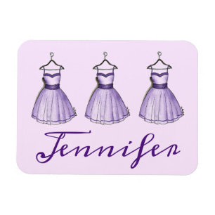 Personalized Purple Prom Vintage Party Fashions Magnet
