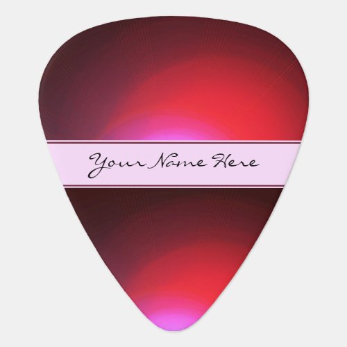 Personalized Purple Red Gradient Flares Guitar Pick