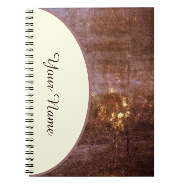 Personalized purple retro tatter notebook (Front)