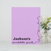 Personalized Purple Scribble Pad (Standing Front)