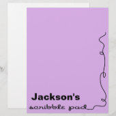 Personalized Purple Scribble Pad (Front/Back)