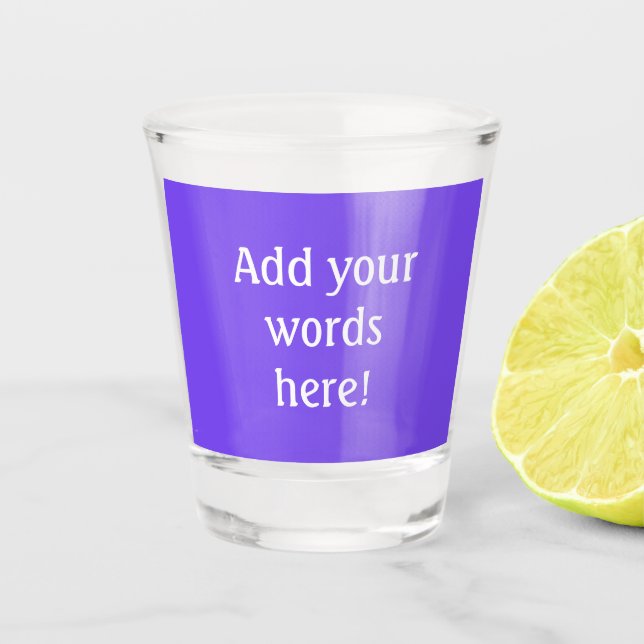 Personalized Purple Shot Glass (Front)