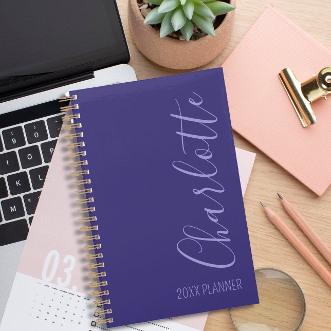 Personalized Purple Simple Modern Chic Planner (Creator Uploaded)